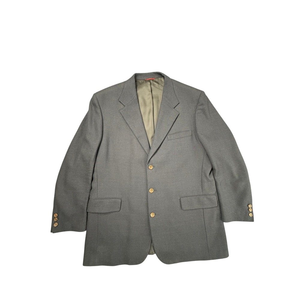 Jos. A. Bank Blazer Mens 46L Gray Excellent 3-Button Textured Sport Coat USA